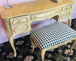 Dressing Table, Top opens to a make-up table, French Country Legs