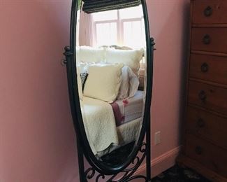 Oval Free Standing Mirror, Iron
