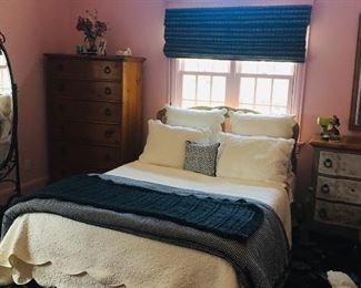 Queen Bed and Bedding