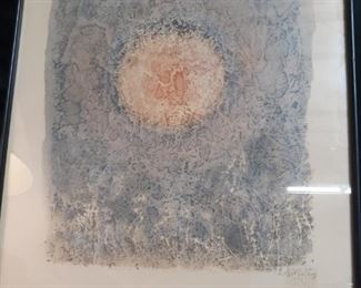 Mark Tobey signed and numbered print Louvre