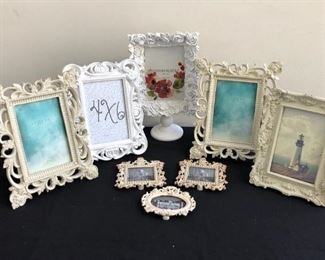 Assorted WhiteOffwhiteCream Colored Frames w Floral Designs