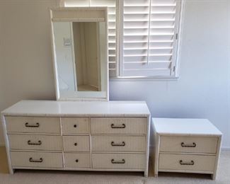 Dresser with mirror and matching nightstand