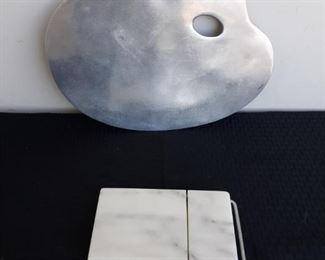 Lunares San Francisco Cheese Platter and marble cheese slicer