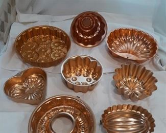 Set of 8 bronze aluminum molds