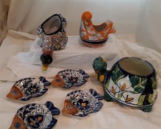 Talavera pottery animals