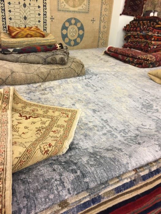 These are Pakistani hand knotted Design Rugs, that we are Liquidating at Below of cost, in different sizes, Design and price
Example: 
4’ X 6’ = from $199
5’ X 8’ = from $399
8’ X 10’ = from $599

We accept any Reasonable Offers  