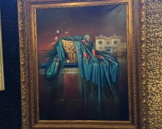 this painting is from artist Mr. Maestranza Galvez Sollero, Spanish Oil Painting, 40" x 47" 
Retail Price is over $15,000
We accept your reasonable offer 