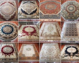 These are Turkish & Persian Fine hand knotted Design Silk Rugs, that we are Liquidating at Below of cost, in different sizes, Design and price
Example Liquidating Price: 
4’ X 6’ = from $599
5’ X 8’ = from $999
8’ X 10’ = from $1899
we accept any reasonable price / offer 