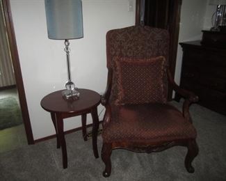 SIDE CHAIR AND END TABLE