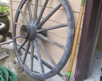 WOODEN WAGON WHEEL