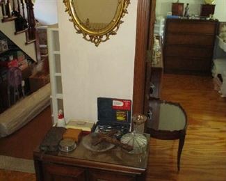 Mid-century modern nightstand, one of two