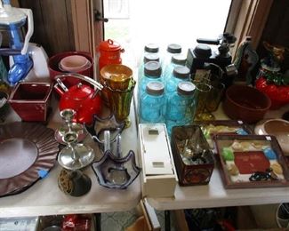 Glassware and Ball canning jars