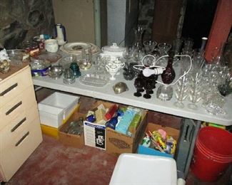 Glassware and household items