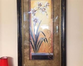 Lovely large framed flower print
