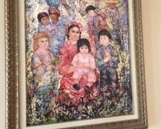 "Edna Hibel" raised lithograph entitled " In praise of humanity" approx size 28" x 37" Your chance to own an edna Hibel for $750.00 firm