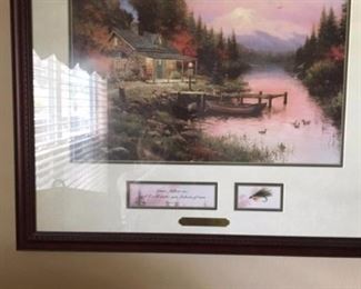Thomas Kinkade framed print "End of a perfect day"approx size of print 12" x 15"