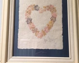 This is very interesting--- pressed flowers from Paris a really sweet framed art piece