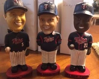 "Minnesota twins" bobbleheads these were given away as freebies to the first so many people attending a game very collectible!
