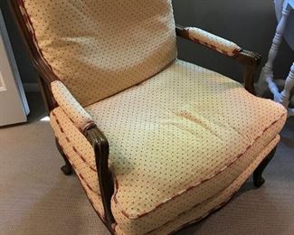 Baker Furniture French bergere chair.
