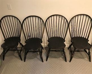 Four exceptional Windsor chairs from The Workshops of David T. Smith.
