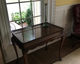Chippendale-style tea table.