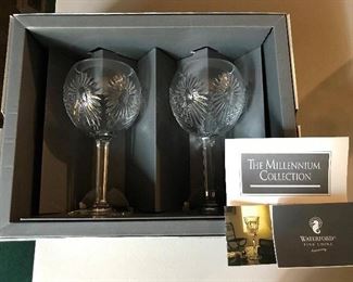 Waterford "The Millennium Collection" crystal glassware.