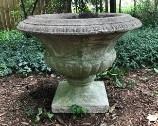 Large concrete planter.