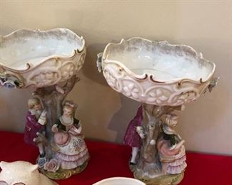 Victorian 2 Piece Compotes tops come off for candlesticks