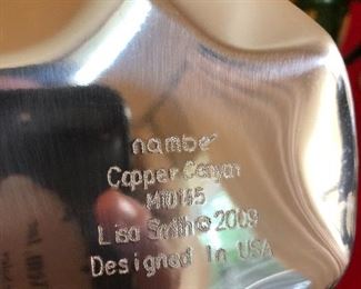 Nambe Copper Canyon MTO145 signed Lisa Smith