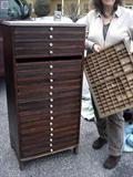 turn of the century printers chest - square head nails , great condition!