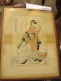 circa 1791-1806 Early Keisai Eisen Block Print