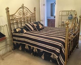 Full size brass bed