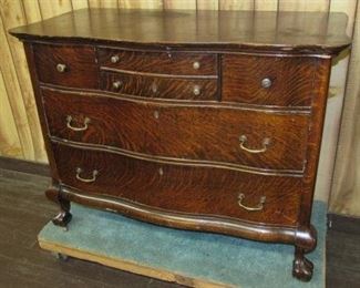 Oak Low Chest w/Claw Feet