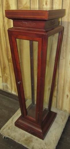 Plant Stand w/Curio Cabinet Base