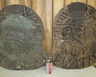 Old Wooden Santa Wall Plaques