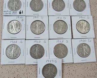 Walking Liberty Half Dollars (More Not Shown)