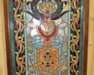 Framed Stain Glass Window