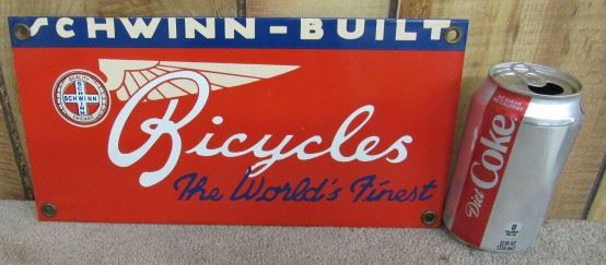 Porcelain Schwinn Bicycles Sign