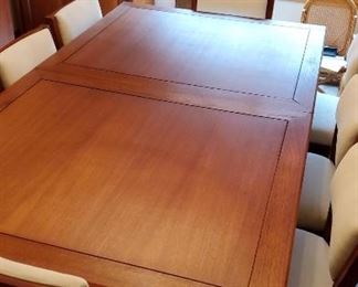 Solid Teakwood Table and Chairs. Has a additional leaf. 