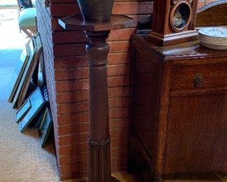 Beautiful tall antique column plant stand