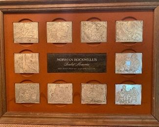 1973 Norman Rockwell’s “Fondest Memories” sterling silver proof set of 10 ingots