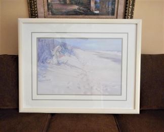 Carolyn Blish seaside print - framed & double matted https://ctbids.com/#!/description/share/209107