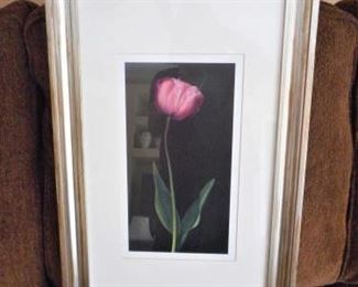 Framed & matted print of tulip - 16 1/2" x 25 3/8" https://ctbids.com/#!/description/share/209118