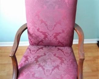 Burgundy fabric chair by Fairfield https://ctbids.com/#!/description/share/209251