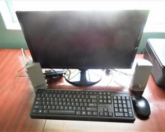 Lot of 5 pc computer items - Samsung 21" monitor, Acer speakers, mouse & keyboard  https://ctbids.com/#!/description/share/209263