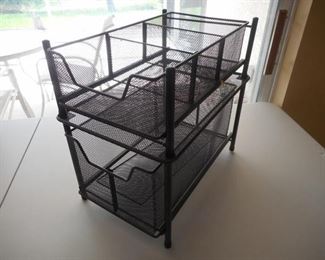 Under cabinet stackable sliding drawers - 16 x 10 1/2 x 15tall      
        https://ctbids.com/#!/description/share/209289