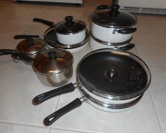 Lot of 16 pc. nonstick pots & pans - 2 Revere Ware style https://ctbids.com/#!/description/share/209982