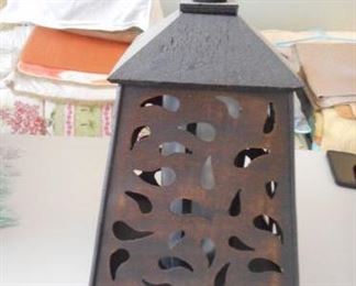 wood frame solar lantern, 18" tall https://ctbids.com/#!/description/share/210499