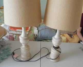 Pair of beige lamps with burlap shades https://ctbids.com/#!/description/share/210506