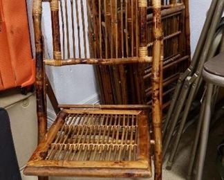 Rattan Folding Chairs - 4 ct